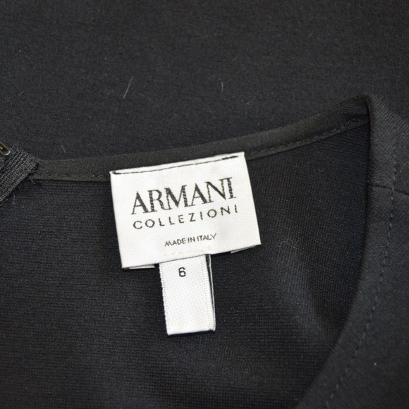 Armani Collezioni Black Sheath  Dress  Made in Italy 🇮🇹 - Picture 10 of 12